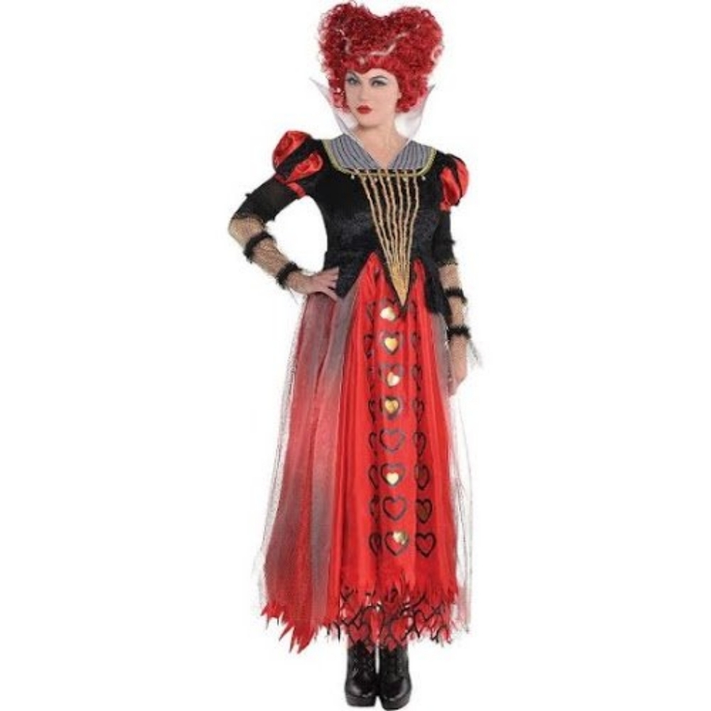 Halloween Adult Red Queen Costume - Alice Through the Looking Glass with WIG!!